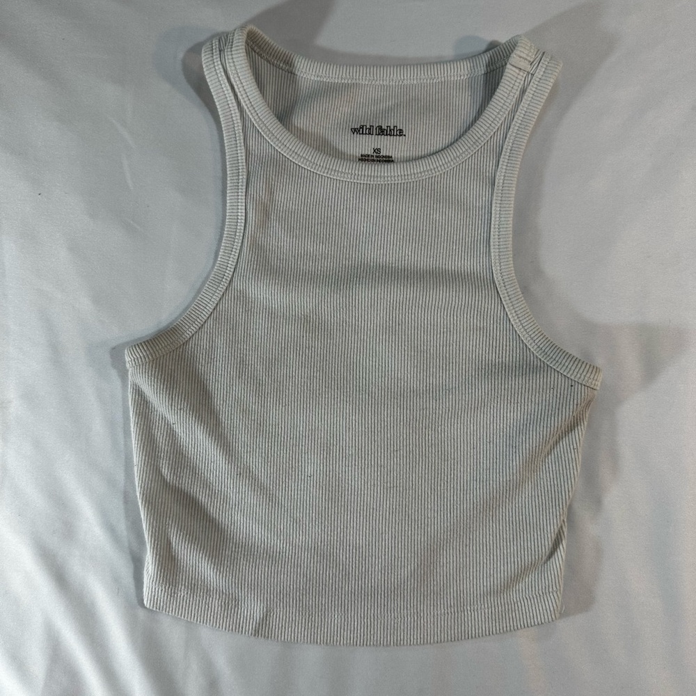 Wild Fable Ribbed Tank Top - Light Gray